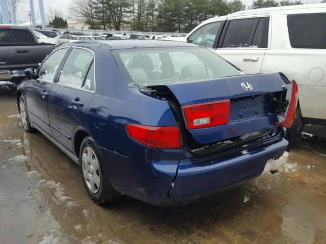 1HGCM56465L002111 - 2005 HONDA ACCORD LX BLUE photo 3