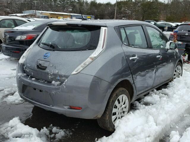 1N4AZ0CP5FC327526 - 2015 NISSAN LEAF S SILVER photo 4