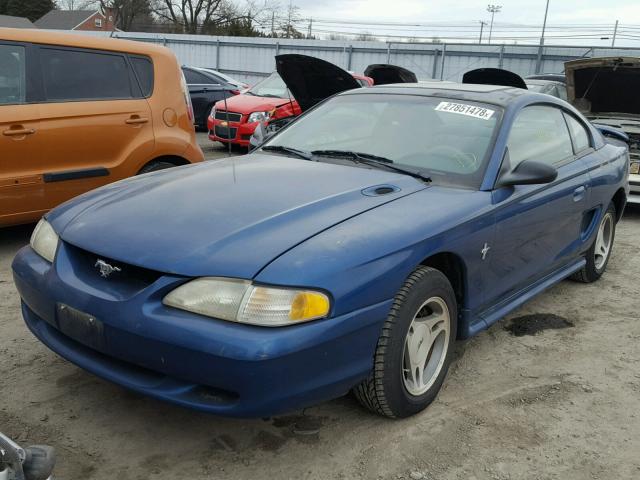 1FAFP4042WF196681 - 1998 FORD MUSTANG BLUE photo 2