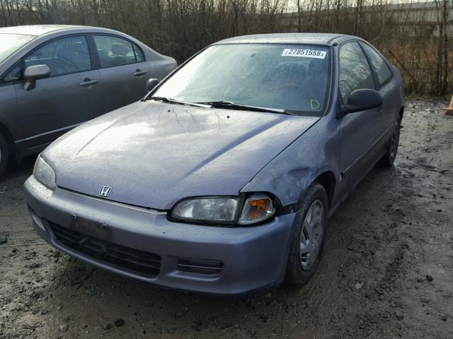 2HGEJ2225SH516478 - 1995 HONDA CIVIC DX GRAY photo 2