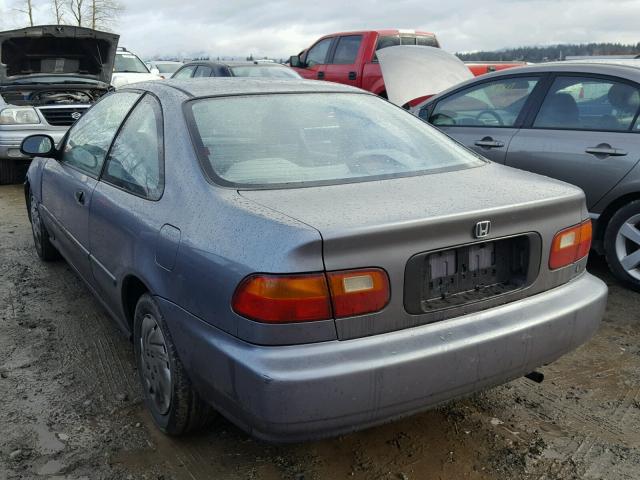 2HGEJ2225SH516478 - 1995 HONDA CIVIC DX GRAY photo 3