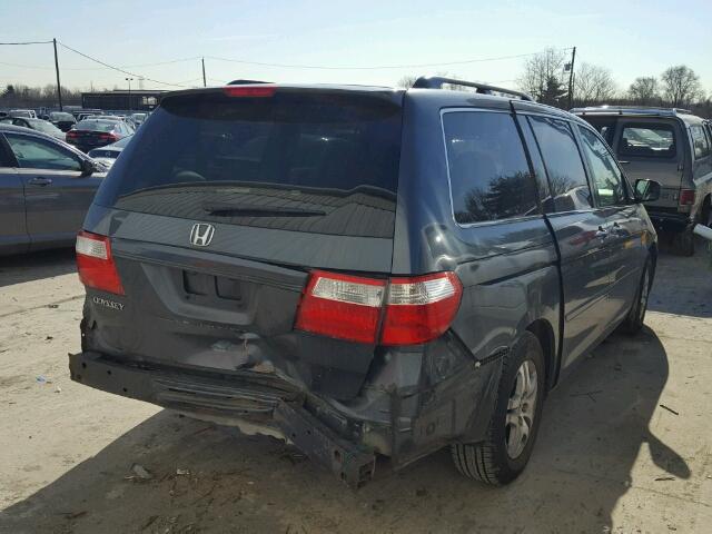 5FNRL38646B460619 - 2006 HONDA ODYSSEY EX BLUE photo 4