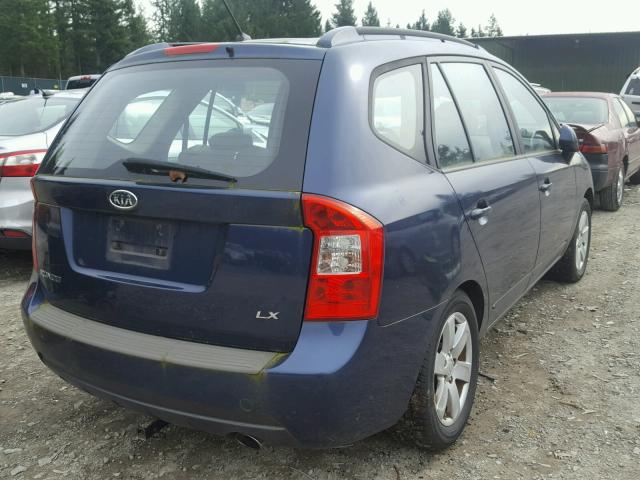 KNAFG525777062571 - 2007 KIA RONDO BASE BLUE photo 4