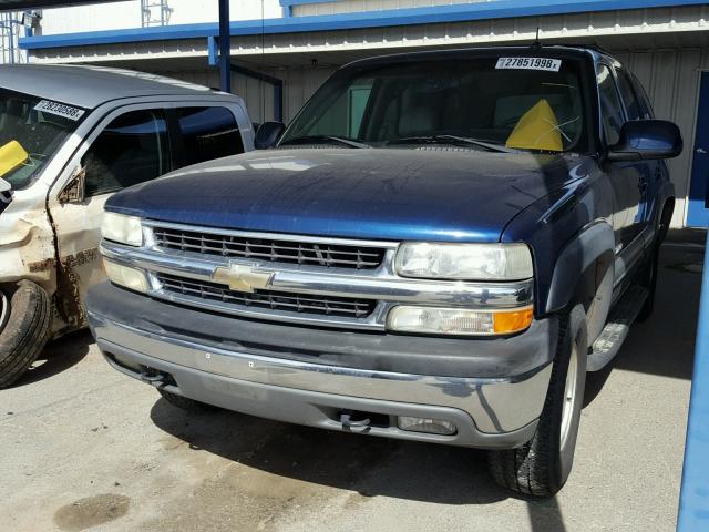 1GNEK13T53J215911 - 2003 CHEVROLET TAHOE K150 BLUE photo 2