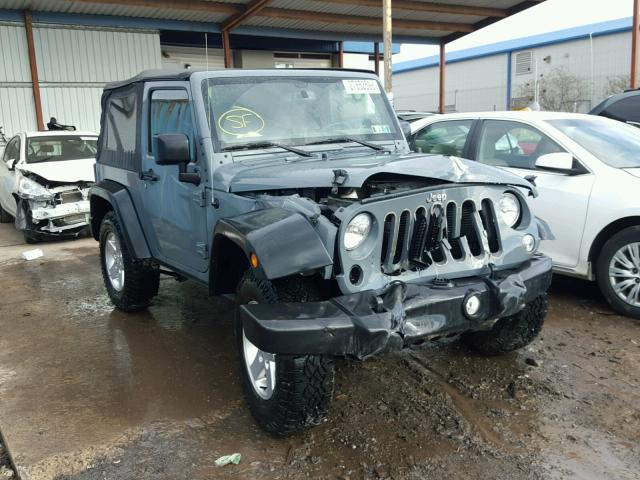 1C4AJWAG0EL138563 - 2014 JEEP WRANGLER S GRAY photo 1