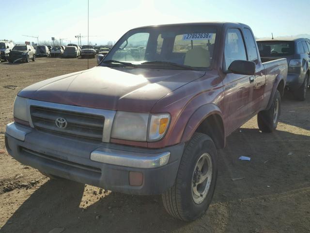 4TAWM72N0WZ140999 - 1998 TOYOTA TACOMA XTR MAROON photo 2