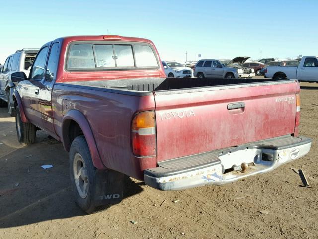 4TAWM72N0WZ140999 - 1998 TOYOTA TACOMA XTR MAROON photo 3