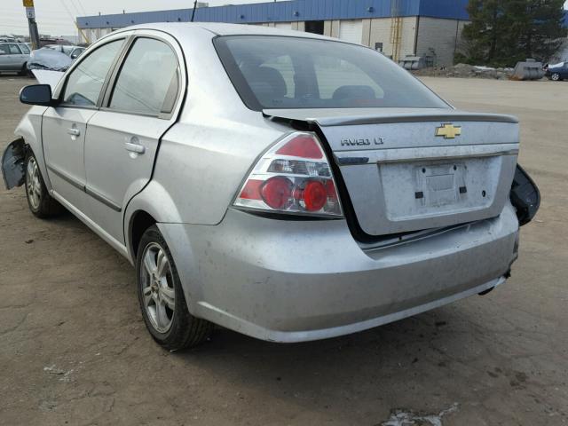 KL1TD5DE1BB138908 - 2011 CHEVROLET AVEO LS SILVER photo 3