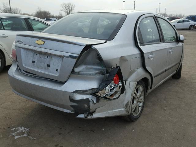 KL1TD5DE1BB138908 - 2011 CHEVROLET AVEO LS SILVER photo 4