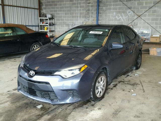 2T1BURHE6FC314171 - 2015 TOYOTA COROLLA L GRAY photo 2