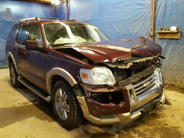 1FMEU74E06UA22103 - 2006 FORD EXPLORER E MAROON photo 1