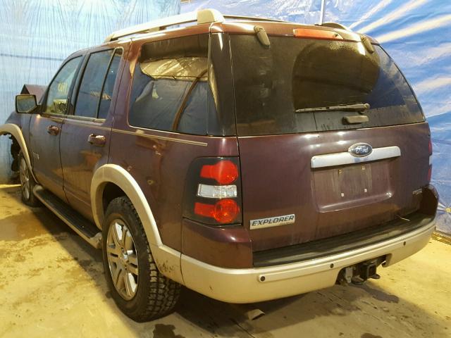 1FMEU74E06UA22103 - 2006 FORD EXPLORER E MAROON photo 3