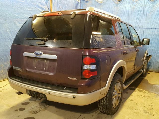 1FMEU74E06UA22103 - 2006 FORD EXPLORER E MAROON photo 4