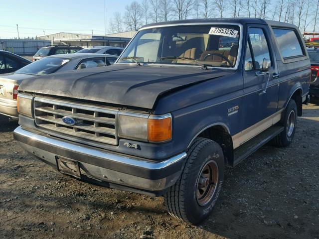 1FMEU15HXHLA20275 - 1987 FORD BRONCO U10 BLUE photo 2