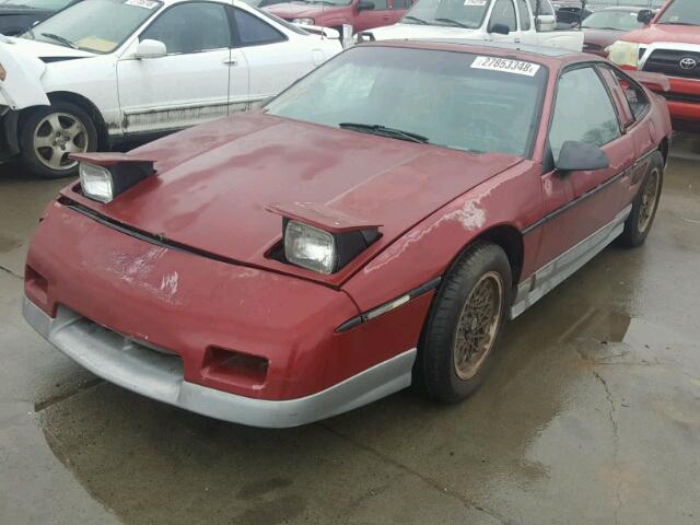 1G2PG1197HP234978 - 1987 PONTIAC FIERO GT MAROON photo 2