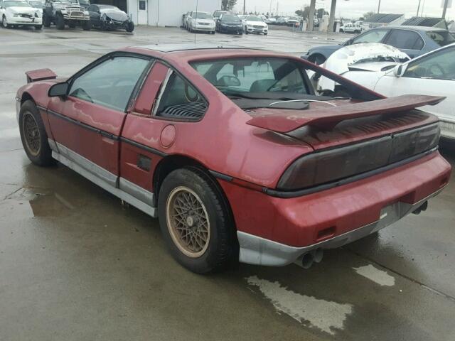 1G2PG1197HP234978 - 1987 PONTIAC FIERO GT MAROON photo 3