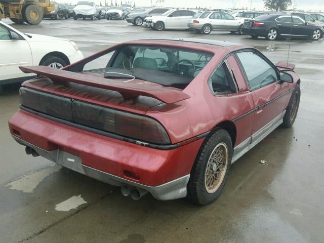 1G2PG1197HP234978 - 1987 PONTIAC FIERO GT MAROON photo 4