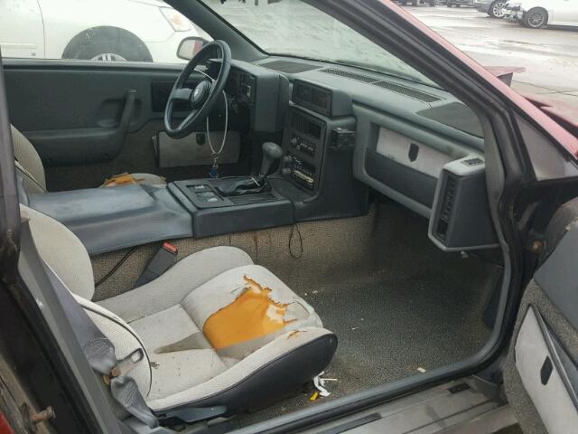 1G2PG1197HP234978 - 1987 PONTIAC FIERO GT MAROON photo 5