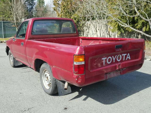 4TARN81A9PZ114630 - 1993 TOYOTA PICKUP 1/2 MAROON photo 3