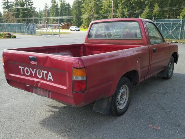 4TARN81A9PZ114630 - 1993 TOYOTA PICKUP 1/2 MAROON photo 4