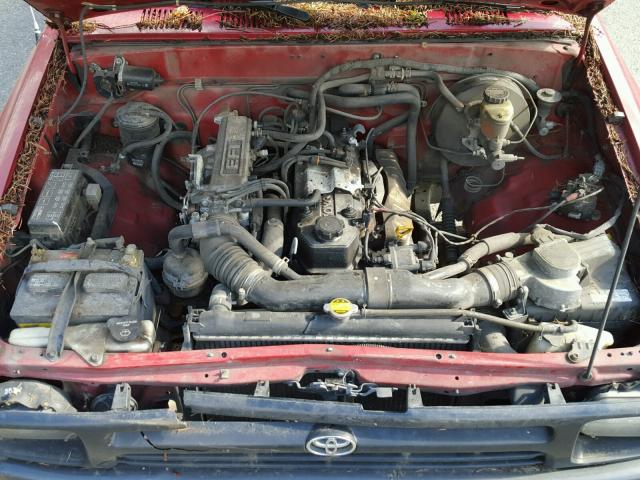 4TARN81A9PZ114630 - 1993 TOYOTA PICKUP 1/2 MAROON photo 7