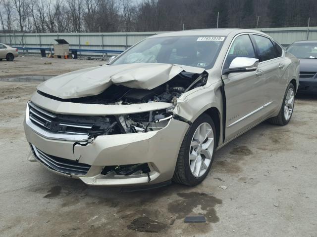 2G1145SL8E9115402 - 2014 CHEVROLET IMPALA LTZ GOLD photo 2