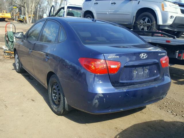 KMHDU46D28U460817 - 2008 HYUNDAI ELANTRA GL BLUE photo 3