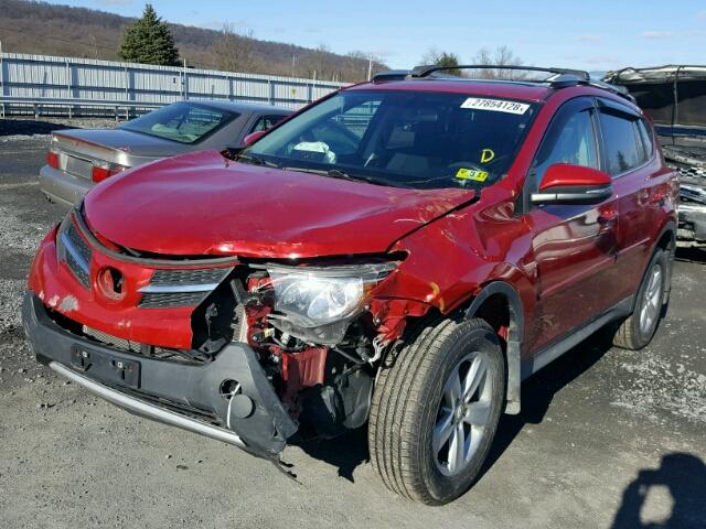 2T3RFREV5EW126730 - 2014 TOYOTA RAV4 XLE BURGUNDY photo 2