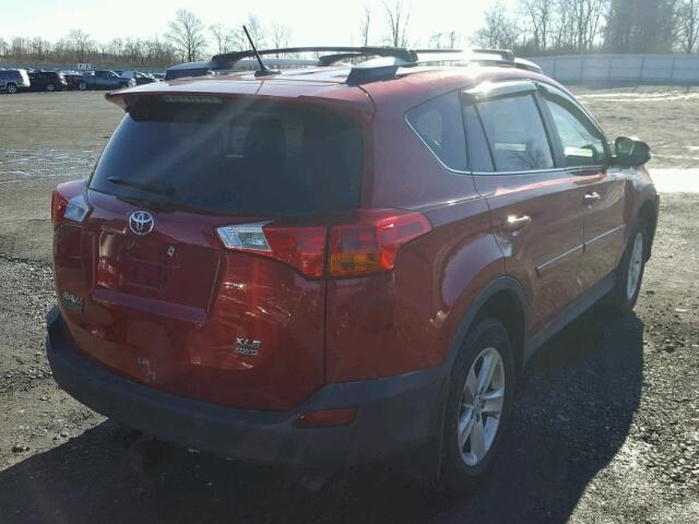 2T3RFREV5EW126730 - 2014 TOYOTA RAV4 XLE BURGUNDY photo 4