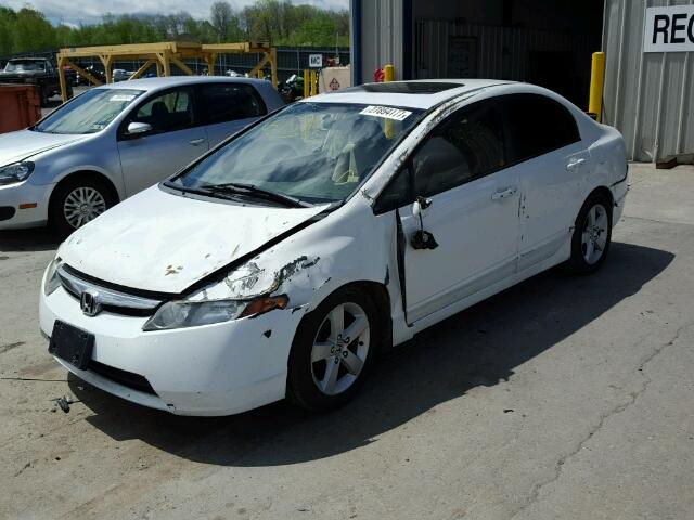 1HGFA16897L099096 - 2007 HONDA CIVIC EX WHITE photo 2