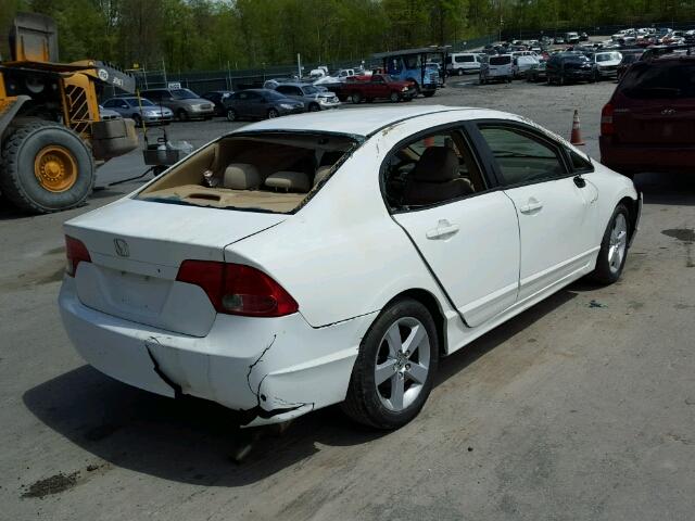 1HGFA16897L099096 - 2007 HONDA CIVIC EX WHITE photo 4