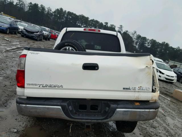 5TBDT44106S540353 - 2006 TOYOTA TUNDRA DOU WHITE photo 9