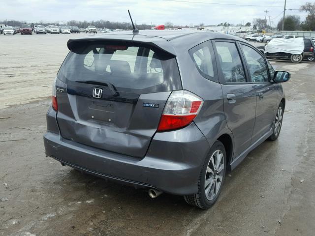 JHMGE8H52CC013641 - 2012 HONDA FIT SPORT GRAY photo 4