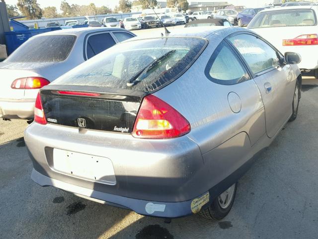 JHMZE14761T002873 - 2001 HONDA INSIGHT SILVER photo 4