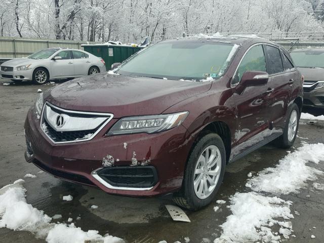 5J8TB4H30JL015533 - 2018 ACURA RDX BASE MAROON photo 2