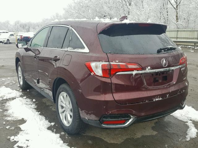 5J8TB4H30JL015533 - 2018 ACURA RDX BASE MAROON photo 3