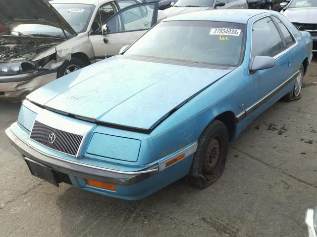 1C3XU4132NF169772 - 1992 CHRYSLER LEBARON 蓝色 照片 2