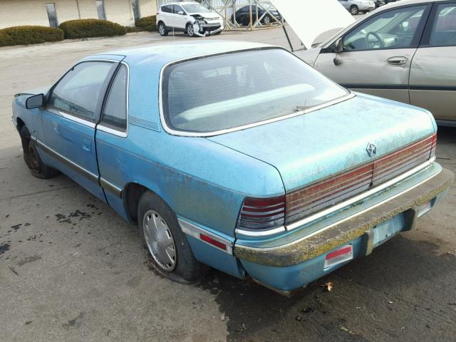 1C3XU4132NF169772 - 1992 CHRYSLER LEBARON 蓝色 照片 3