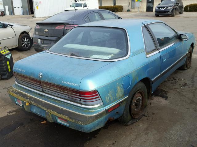 1C3XU4132NF169772 - 1992 CHRYSLER LEBARON 蓝色 照片 4
