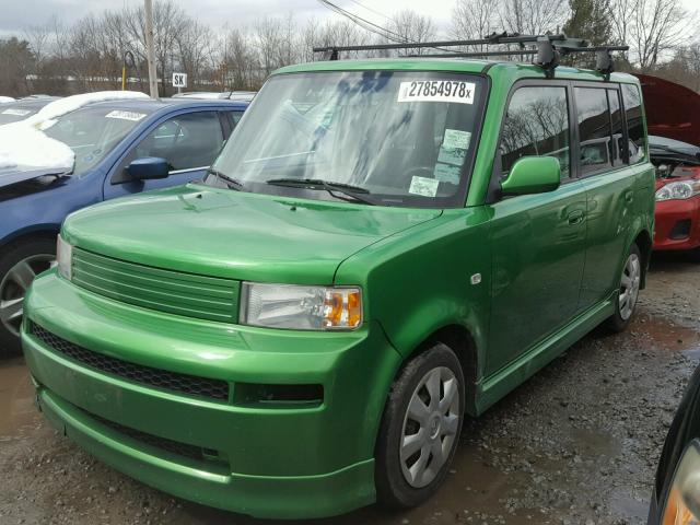 JTLKT334564066968 - 2006 TOYOTA SCION XB GREEN photo 2