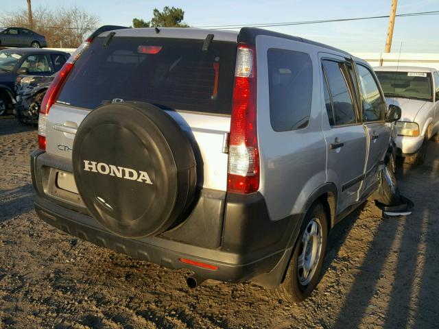 JHLRD78546C013512 - 2006 HONDA CR-V LX SILVER photo 4