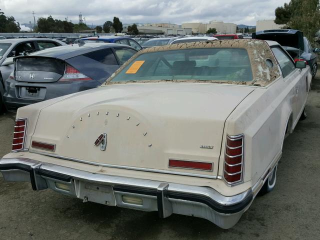 9Y89S685651 - 1979 LINCOLN CONTINENTA BEIGE photo 4