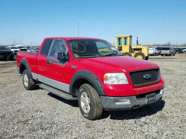 1FTRX14W34NA20761 - 2004 FORD F150 RED photo 1