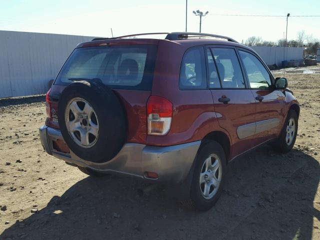 JTEGH20V030088000 - 2003 TOYOTA RAV4 MAROON photo 4