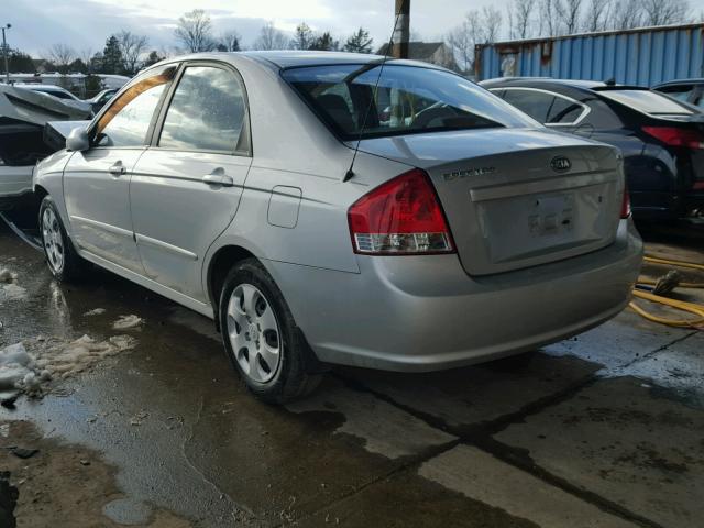 KNAFE222695615414 - 2009 KIA SPECTRA EX SILVER photo 3