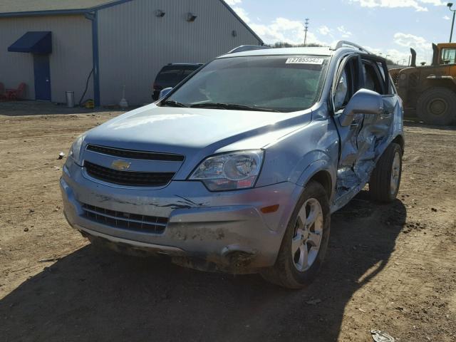 3GNAL4EK5DS619129 - 2013 CHEVROLET CAPTIVA LT BLUE photo 2