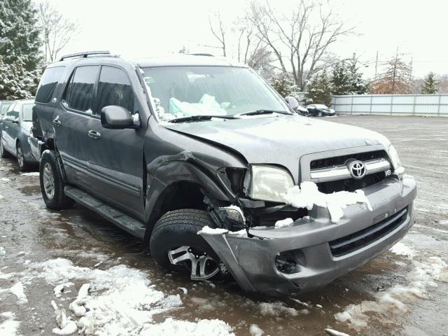 5TDBT44AX5S253762 - 2005 TOYOTA SEQUOIA SR GRAY photo 1