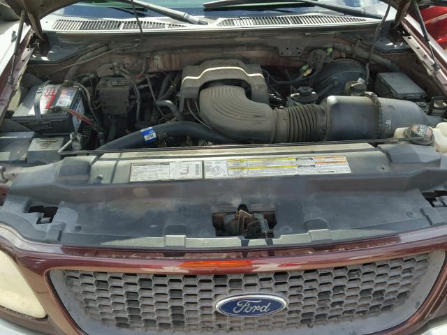 1FTRX17W4YKB01299 - 2000 FORD F150 MAROON photo 7