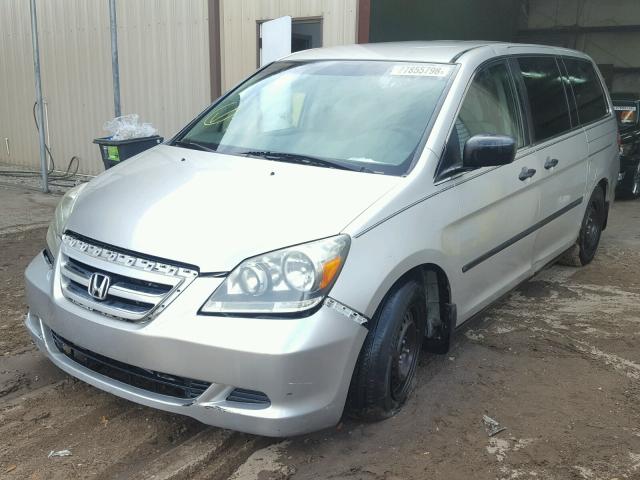 5FNRL38256B117251 - 2006 HONDA ODYSSEY LX SILVER photo 2