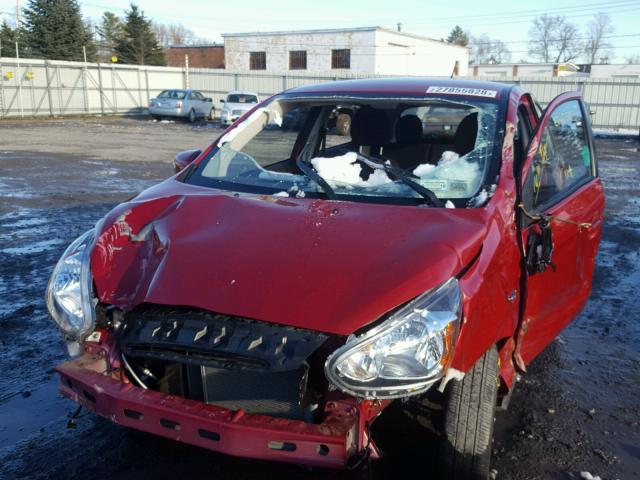 ML32A4HJ0FH036892 - 2015 MITSUBISHI MIRAGE ES RED photo 2